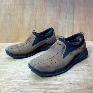 Cole Haan Slip On Leather Shoes Men’s 9.5M Brown Black Loafers Nike Air